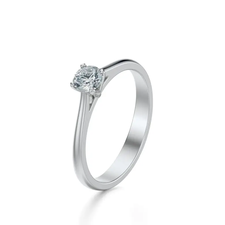 Pierścionek z białego złota z diamentem AJPZ_004